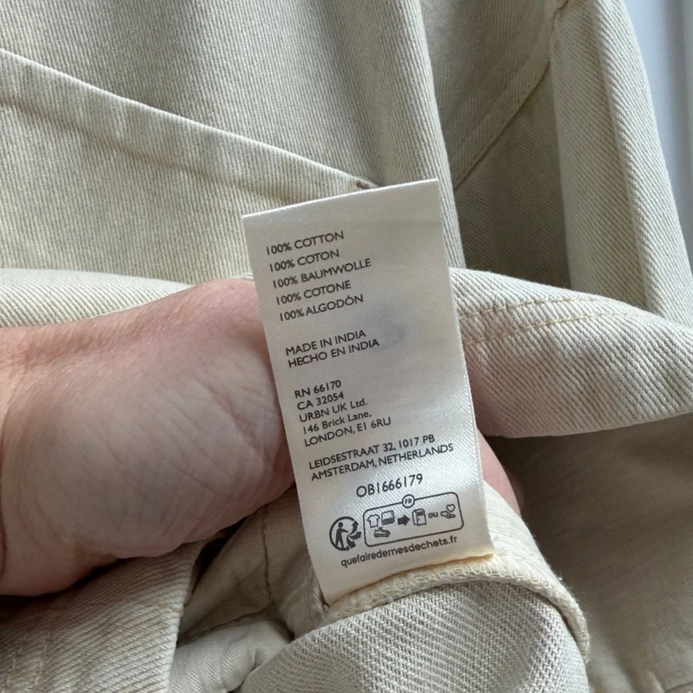 NWT Free People We The Free Madison City Denim Jacket, Tofu Beige - XS - Picture 7 of 8